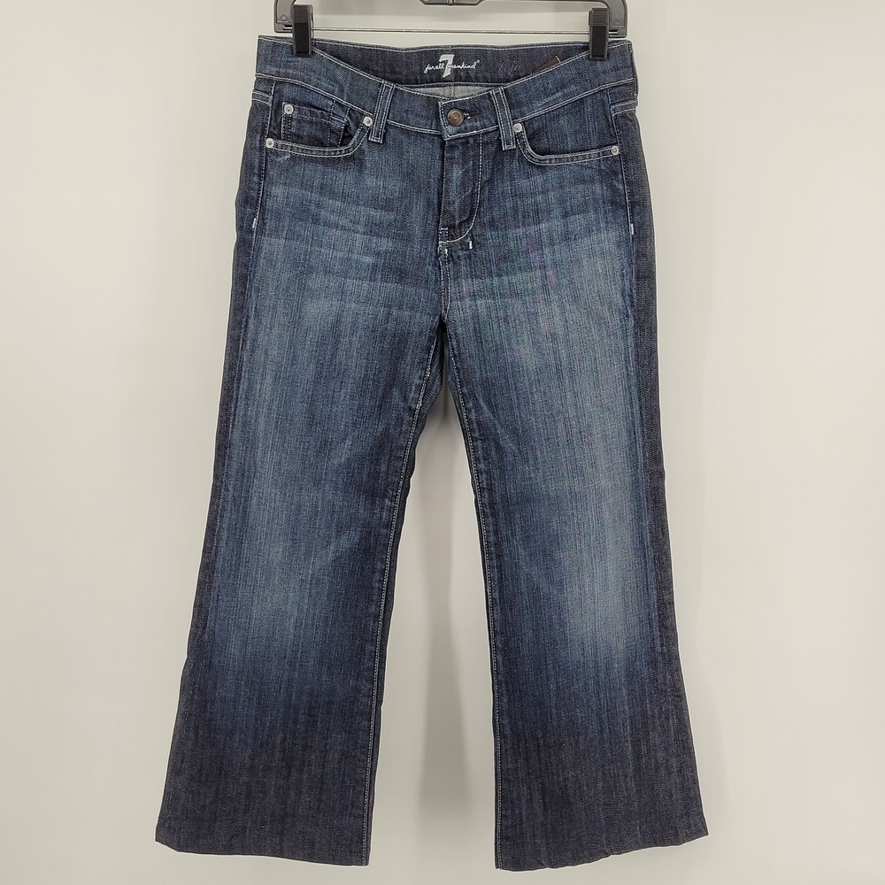 [READ] 7 For All Mankind Dojo Jeans Womens 28 Blue‎ Wide Leg Flare Seven